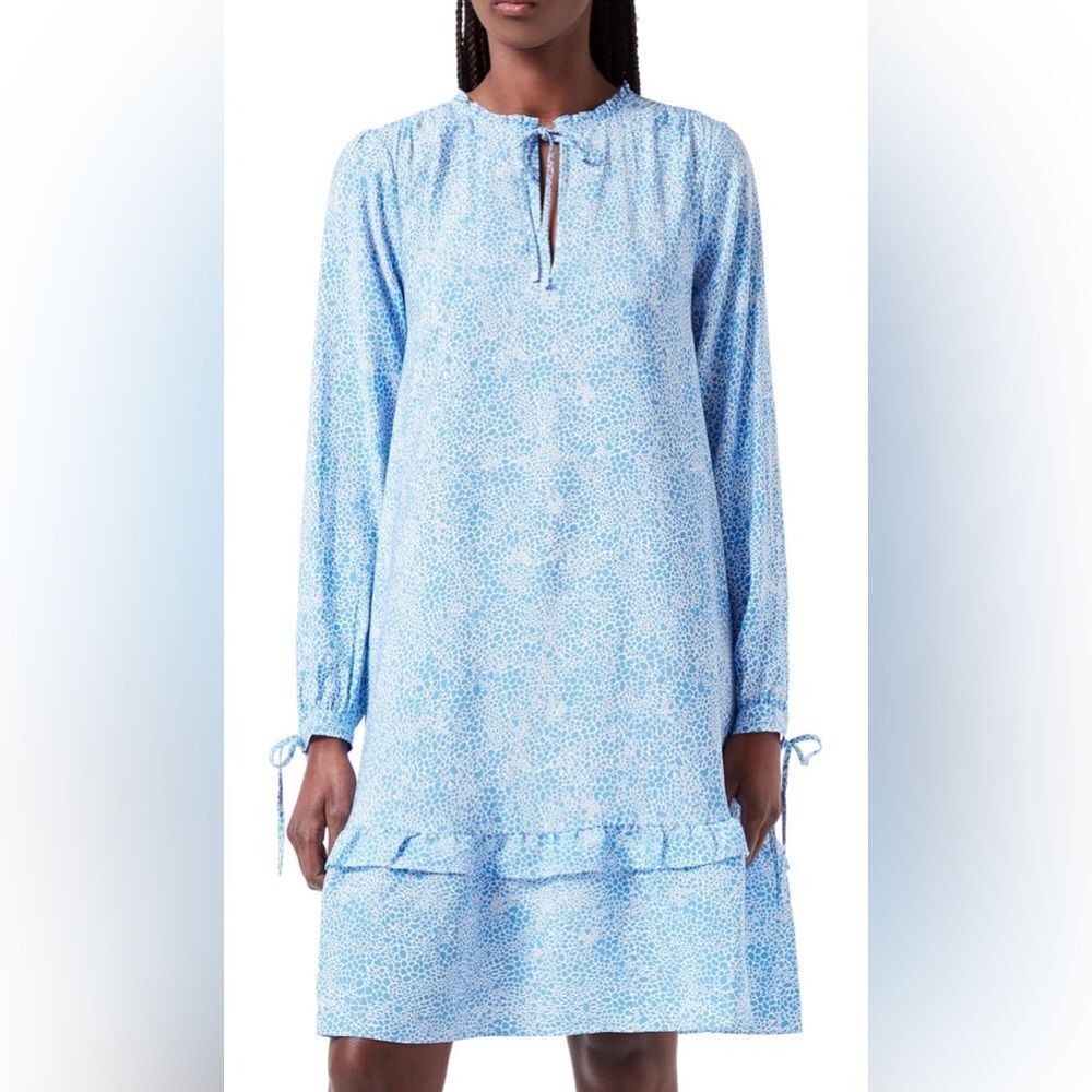 Scotch & Soda Amsterdam blue animal print short‎ straight dress